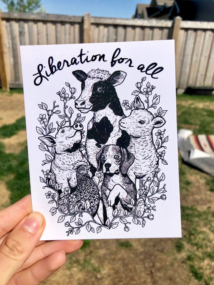 100% Recycled Liberation For All Postcard