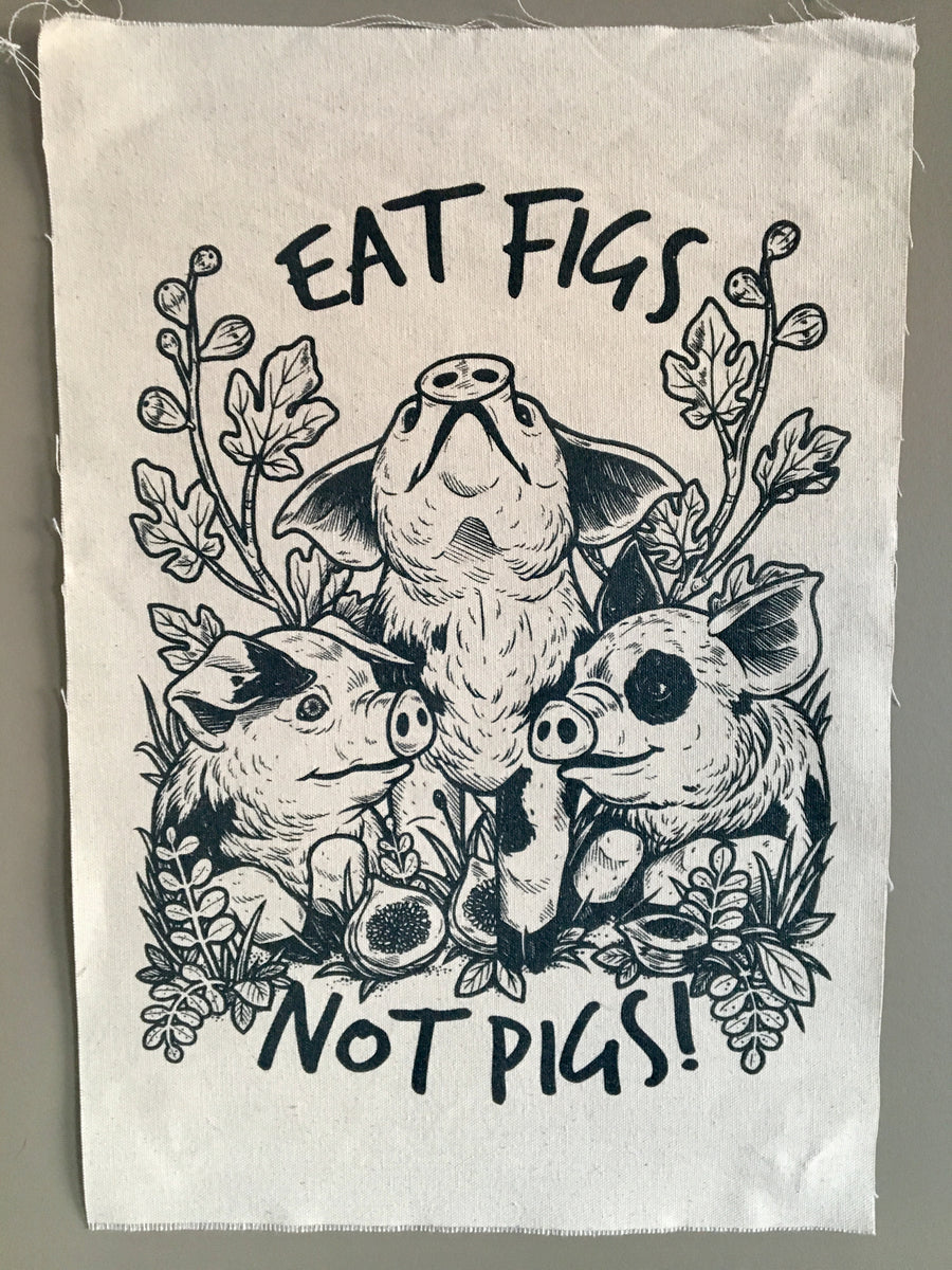 Eat Figs Not Pigs Canvas Art Print