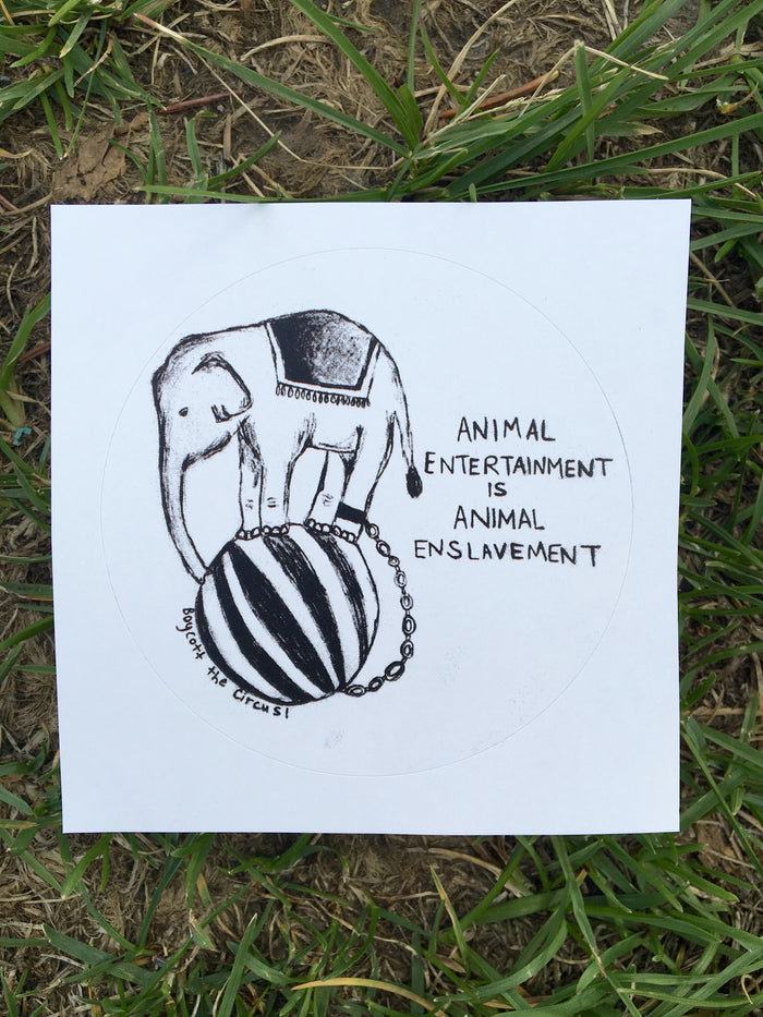 Animal Entertainment Is Animal Enslavement Sticker