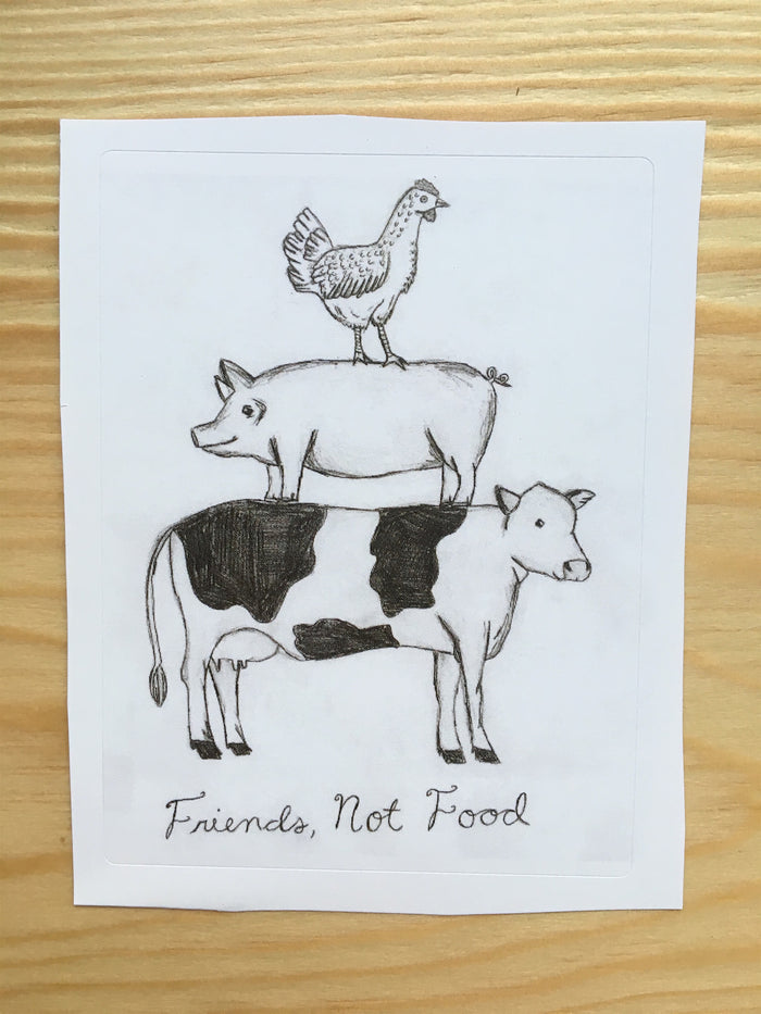 Friends Not Food Sticker