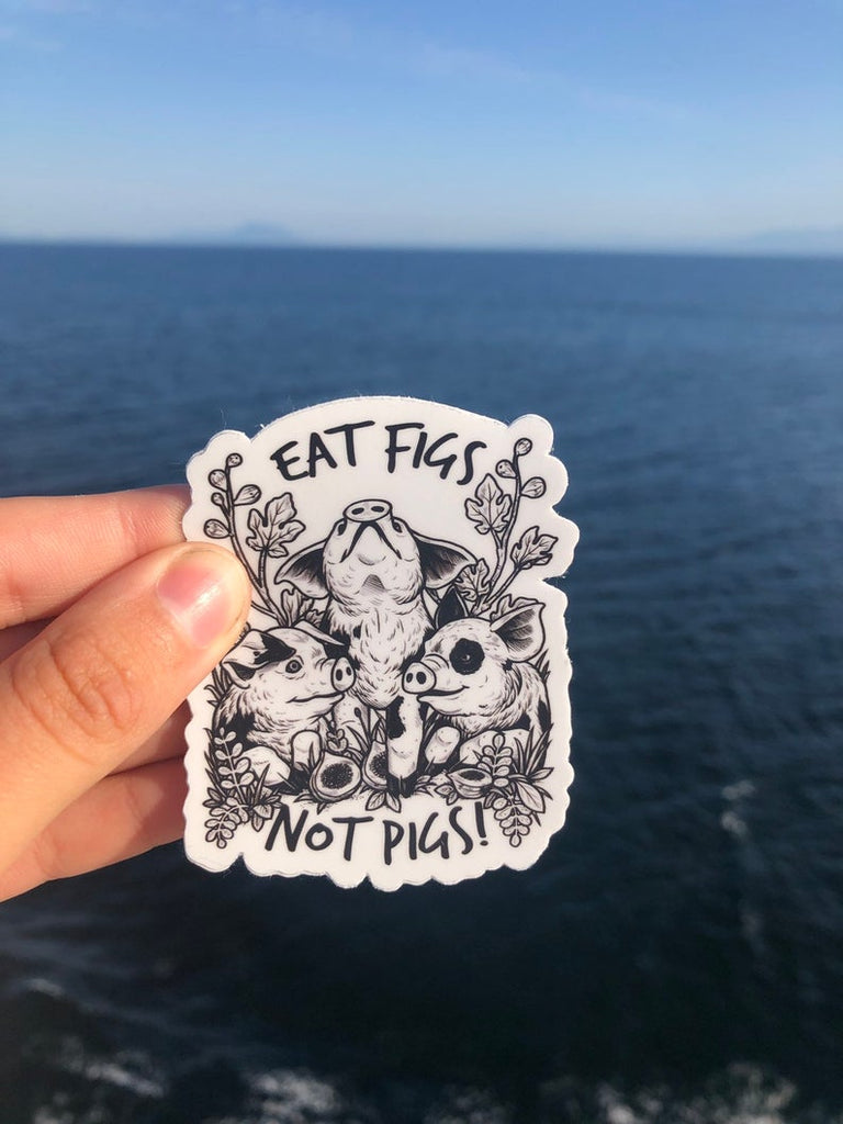 Eat Figs Not Pigs Sticker